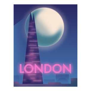 Neon London Reiseplakat Fotodruck