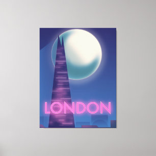Neon London Reiseplakat Leinwanddruck