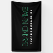 Neon Look Green Black Modern Markenname Banner (Vertikal)
