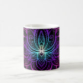 Neon Lotus Blume Boho Print Kaffeetasse (Mittel)
