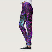 Neon Lotus Blume Boho Print Leggings (Links)