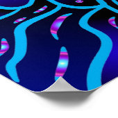 Neon Lotus Blume Boho Print Poster (Ecke)