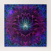 Neon Lotus Blume Boho Print Puzzle (Vertikal)