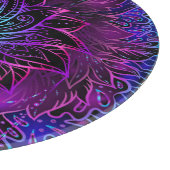 Neon Lotus Blume Boho Print Schneidebrett (Ecke)
