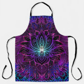 Neon Lotus Blume Boho Print Schürze (Vorderseite)