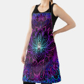Neon Lotus Blume Boho Print Schürze (InSitu)