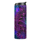 Neon Lotus Blume Boho Print Thermosbecher (Nach links gedreht)
