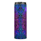 Neon Lotus Blume Boho Print Thermosbecher (Rückseite)