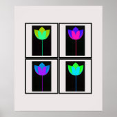 Neon Lotus Glow Poster (Vorne)