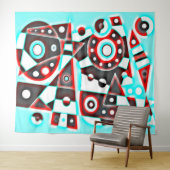 Neon Machine No. 5 Tapestry Wandteppich (Beispiel (Horizontal))