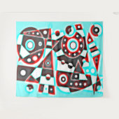 Neon Machine No. 5 Tapestry Wandteppich (Vorderseite (Horizontal))