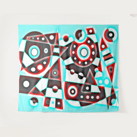 Neon Machine No. 5 Tapestry Wandteppich (Vorderseite (Horizontal))