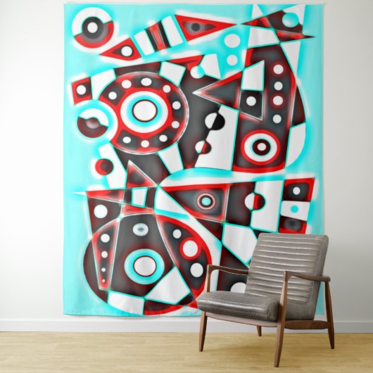 Neon Machine No. 5 Tapestry Wandteppich (Beispiel)