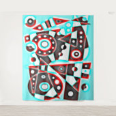 Neon Machine No. 5 Tapestry Wandteppich (Vorderseite)