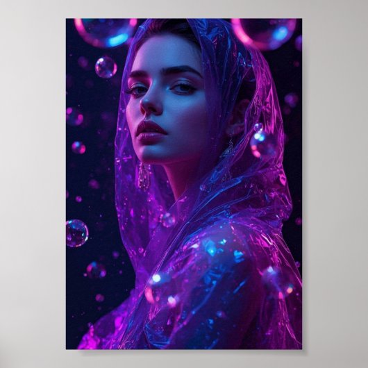 Neon Mädchen 💜 Poster (Vorne)