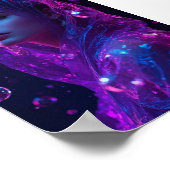 Neon Mädchen 💜 Poster (Ecke)