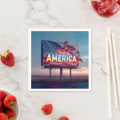Neon Made in America Billboard Serviette (Beispiel)