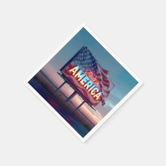 Neon Made in America Billboard Serviette (Ecke)