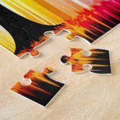 Neon Majestic Rainbow Forest Trees Puzzle (Seite)