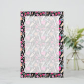 Neon Makeup-Muster Briefpapier (Stehend Vorderseite)