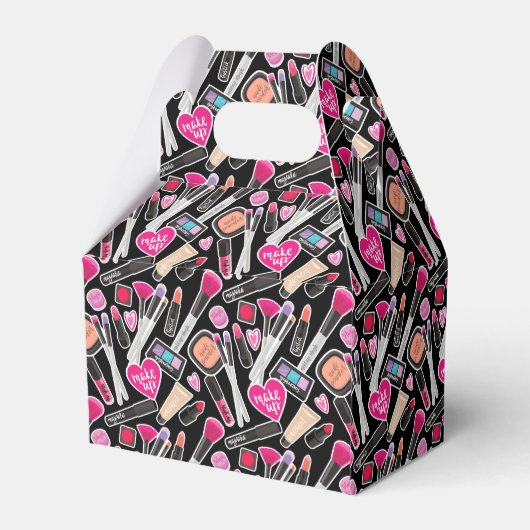 Neon Makeup Muster Geschenkschachtel (Rückseite)