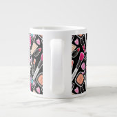 Neon Makeup-Muster Jumbo-Tasse (Rückseite)