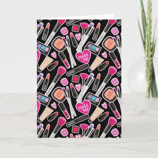 Neon Makeup Muster Karte (Vorderseite)
