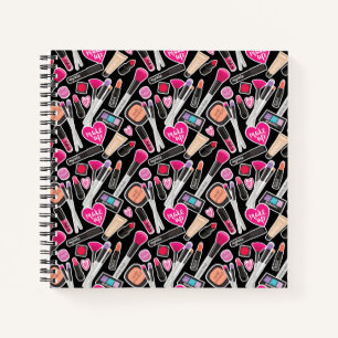 Neon Makeup Muster Notizblock