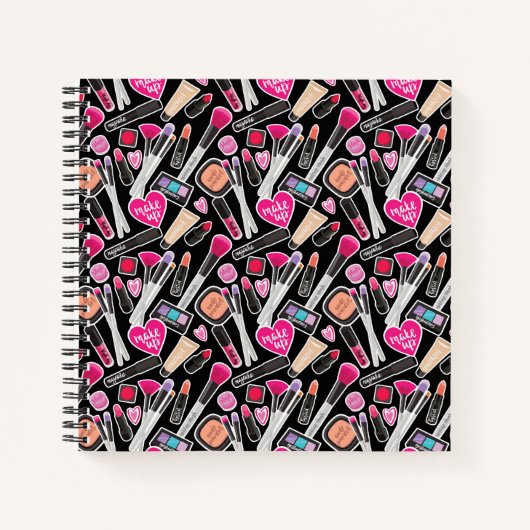 Neon Makeup Muster Notizblock (Vorderseite)
