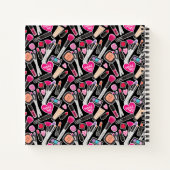 Neon Makeup Muster Notizblock (Rückseite)