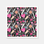 Neon Makeup Muster Serviette (Vorderseite)