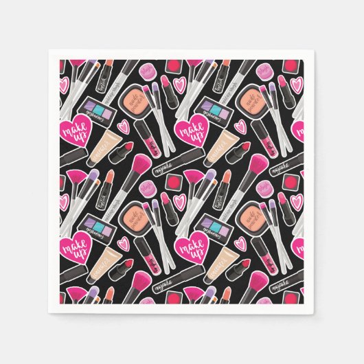 Neon Makeup Muster Serviette (Vorderseite)