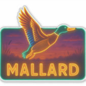 Neon Mallard Sticker (Vorderseite)
