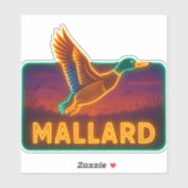 Neon Mallard Sticker (Blatt)