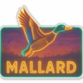 Neon Mallard Sticker (Vorderseite)