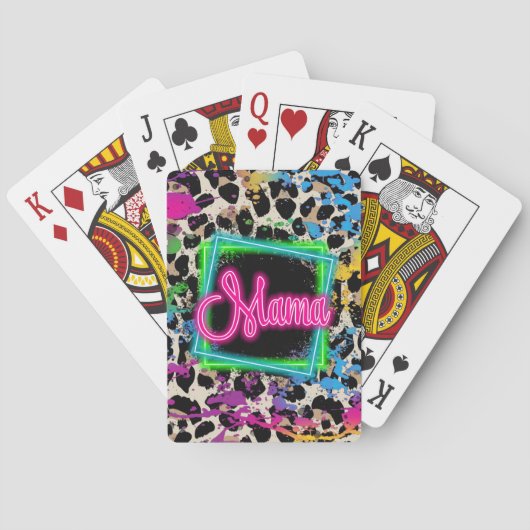 Neon Mama Spielkarten (Rückseite)