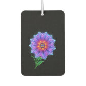 Neon Mandala Blume über dunklen Hintergrund Autolufterfrischer (Vorderseite)