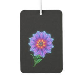 Neon Mandala Blume über dunklen Hintergrund Autolufterfrischer