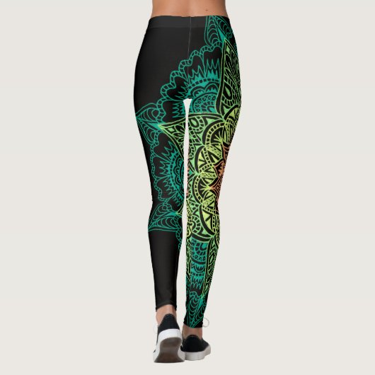 Neon Mandala Leggings (Rückseite)