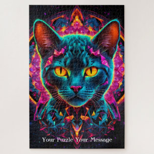Neon Mandala Majesty Puzzle
