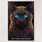 Neon Mandala Majesty Puzzle (Vertikal)