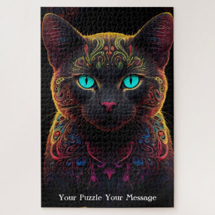 Neon Mandala Majesty Puzzle