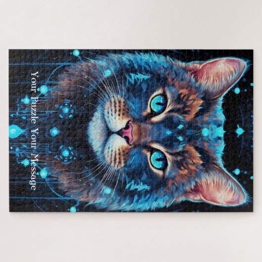 Neon Mandala Majesty Puzzle (Horizontal)