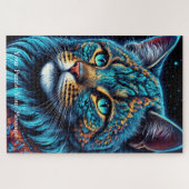 Neon Mandala Majesty Puzzle (Horizontal)