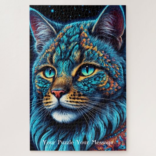 Neon Mandala Majesty Puzzle (Vertikal)