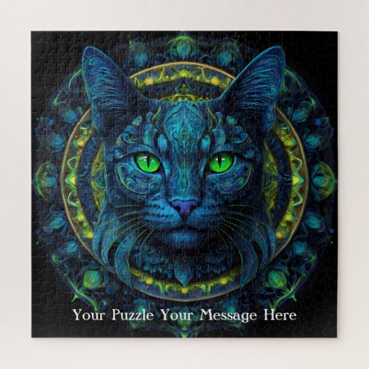 Neon Mandala Majesty Puzzle (Vertikal)