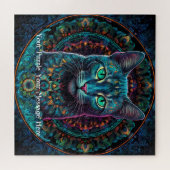 Neon Mandala Majesty Puzzle (Horizontal)
