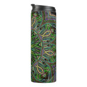 Neon Mandala Pattern Thermosbecher (Nach rechts gedreht)