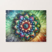 Neon Mandala Puzzle (Horizontal)