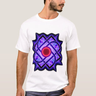 Neon-Mandala-T-Shirt – Lila Leuchten T-Shirt